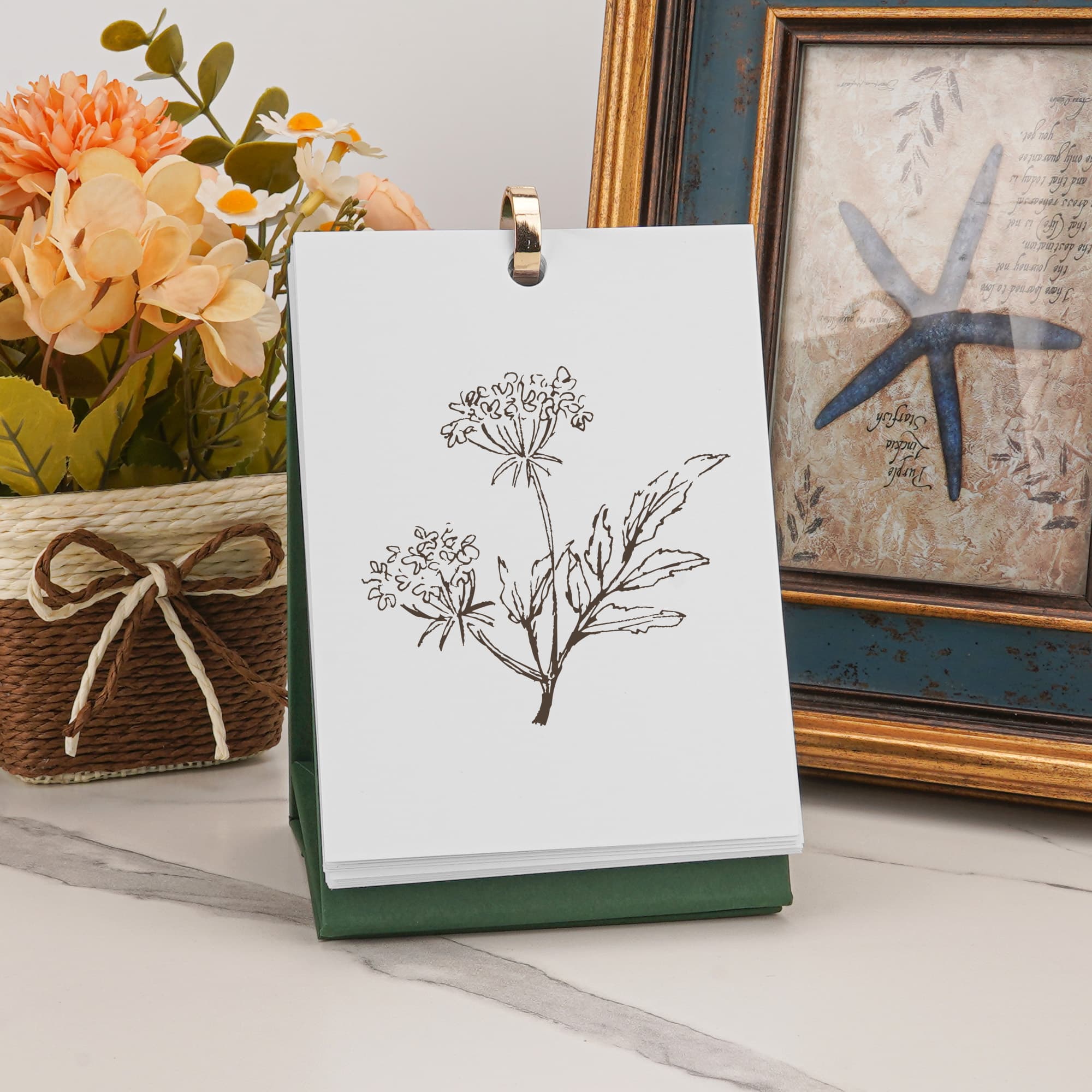 JANKOW DIY Cover CardBoard, Mini CardBoard for Drawing, Blank Desk Calendar CardBoard Book, Oil Pastel Hand-Painted 3D Book, for Note Taking, Painting, Study Work, Projects, Recipe Cards (1Pcs) - 4