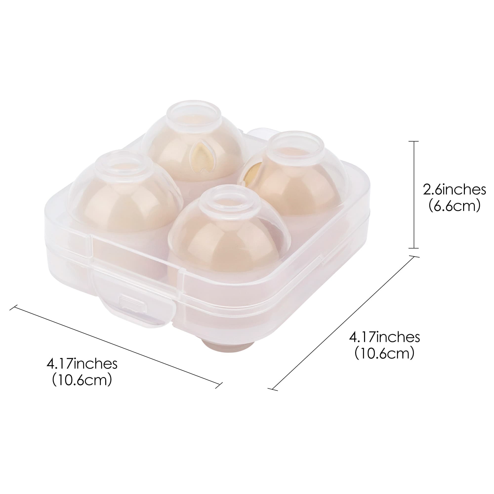 JANKOW 4 Girds E Holder Conggtainer, Plastic Egg Storage Box Shockproof Protection, Portable Egg Tray Carriage Dispenser for Refrigerator Camping Picnic Travel Kitchen Outdoor (Transparent 2 Pcs) - 1