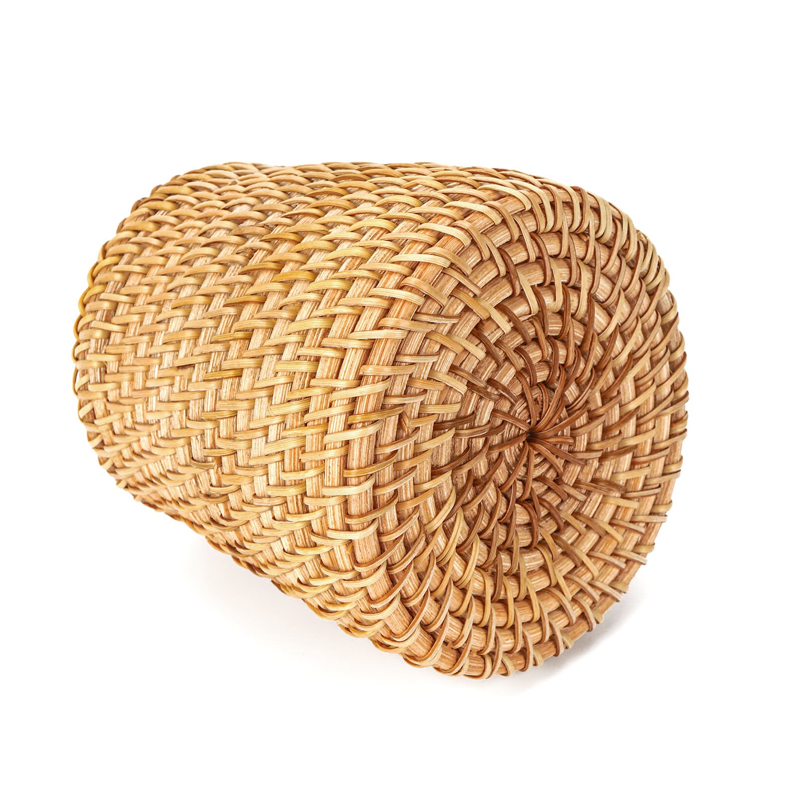 JANKOW Wicker Rattan Pencil Holder, Handwoven Natural Rattan Pen Cup Organizer, Natural Brown Desk Accessory for Office/Vanity/Kitchen, 1-Pack - 5