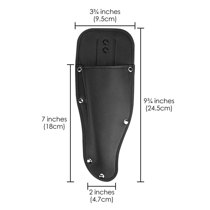 JANKOW Black Pruning Shear Bag, Gardening Pruner Shears, Sheath Pruner, Sheath Protective Case, Pruning Shear Tool Belt Holder 9.84 x 3.93 x 0.74 inches