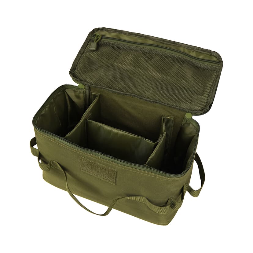 JANKOW Camping Storage Bag, Utility Tote Bag for Camping Cookware Organizer, Trunk Organizer with Shoulder Strap ,Outdoor Garden Tool Bag for Camping, Travel, Picnic, Garage Trunk(Army Green)