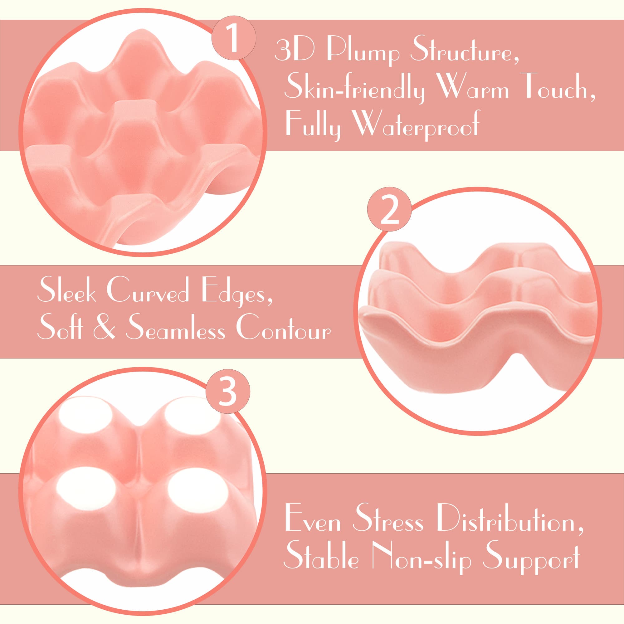 JANKINGS Ceramic Egg Holder Trays, 2-Pack Pink, 6-Slot Each (12 Eggs Total) — Countertop & Fridge Egg Cups Organizer, Glazed Stoneware Egg Rack - 2