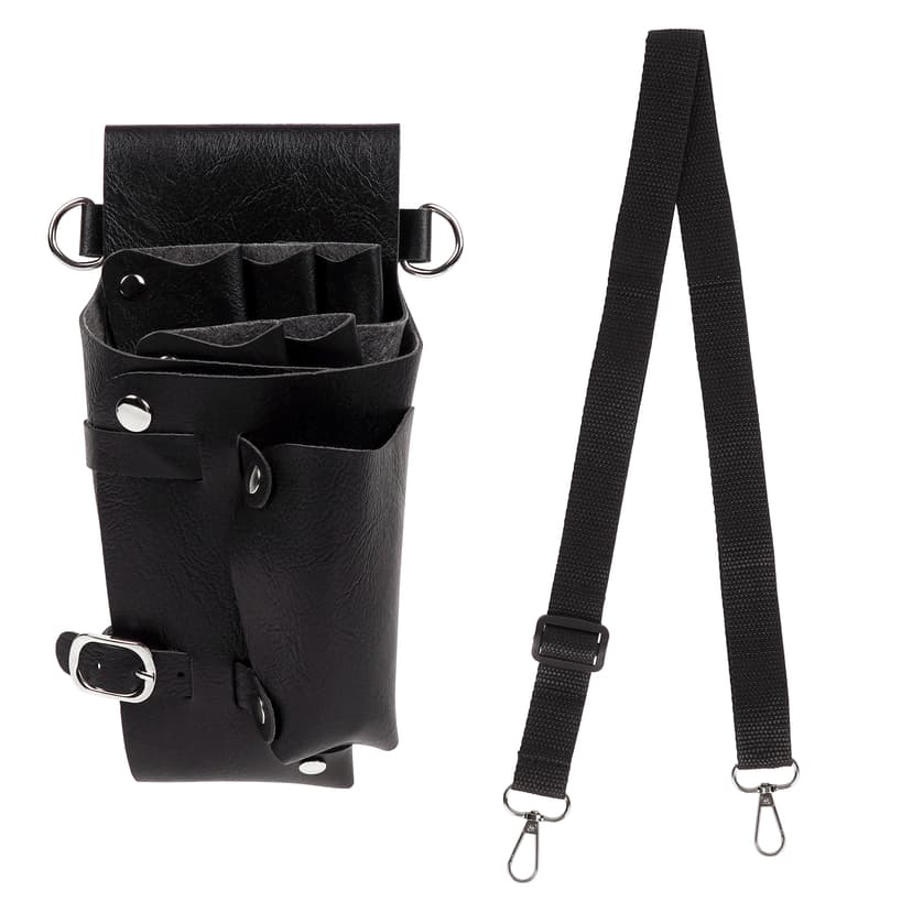 JANKOW Salon Hairdresser Waist Bag, Crossbody Tool Bag, Stylist Waist Pouch, Detachable Scissor Bag, Beauty Tool Organizer (1 pcs black)