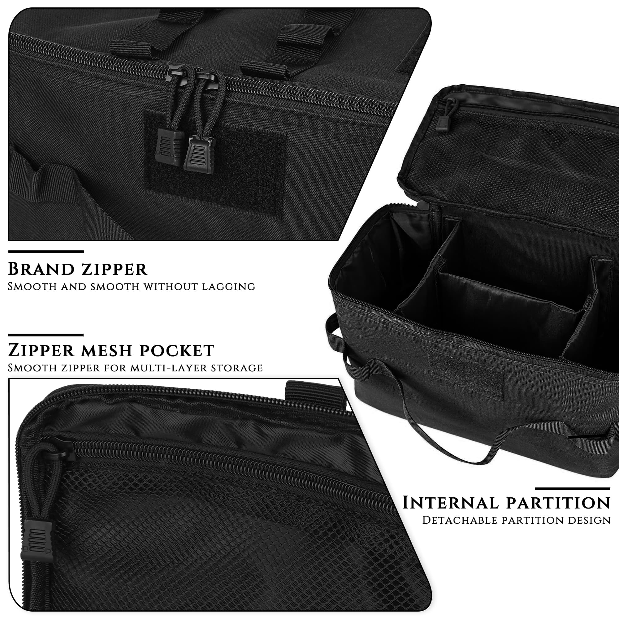 JANKOW Camping Storage Bags, Utility Tote Bag for Campings Cookware Organizer, Trunk Organizer with Shoulder Strap - 3