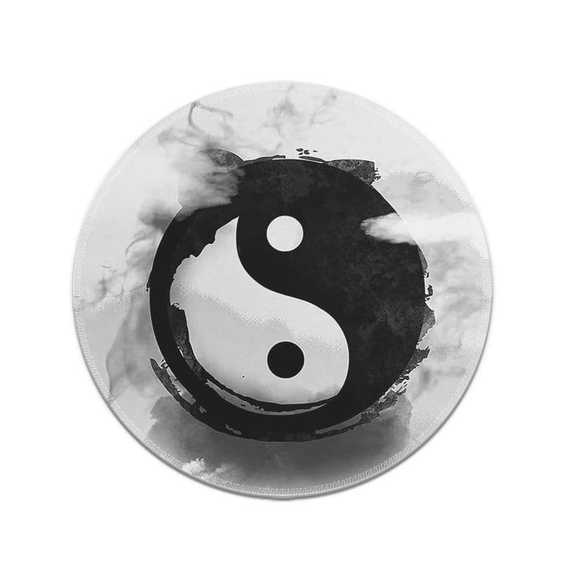 JANKOW Round Mouse Pad, Yin-Yang Design - Stylish and Multifunctional, Suitable for Office, Study, and Computer Room