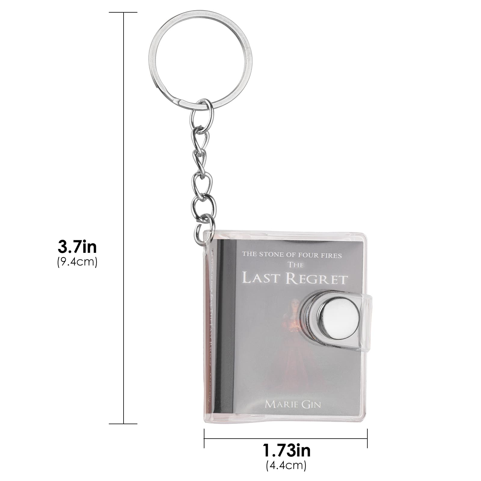 JANKOW 6 Pcs Mini Notebook Keychain - Tiny Portable Journal & Pocket Diary Notebooks with Key Ring - Small Notepads for Travel, Work, School & Gift(Black) - 1