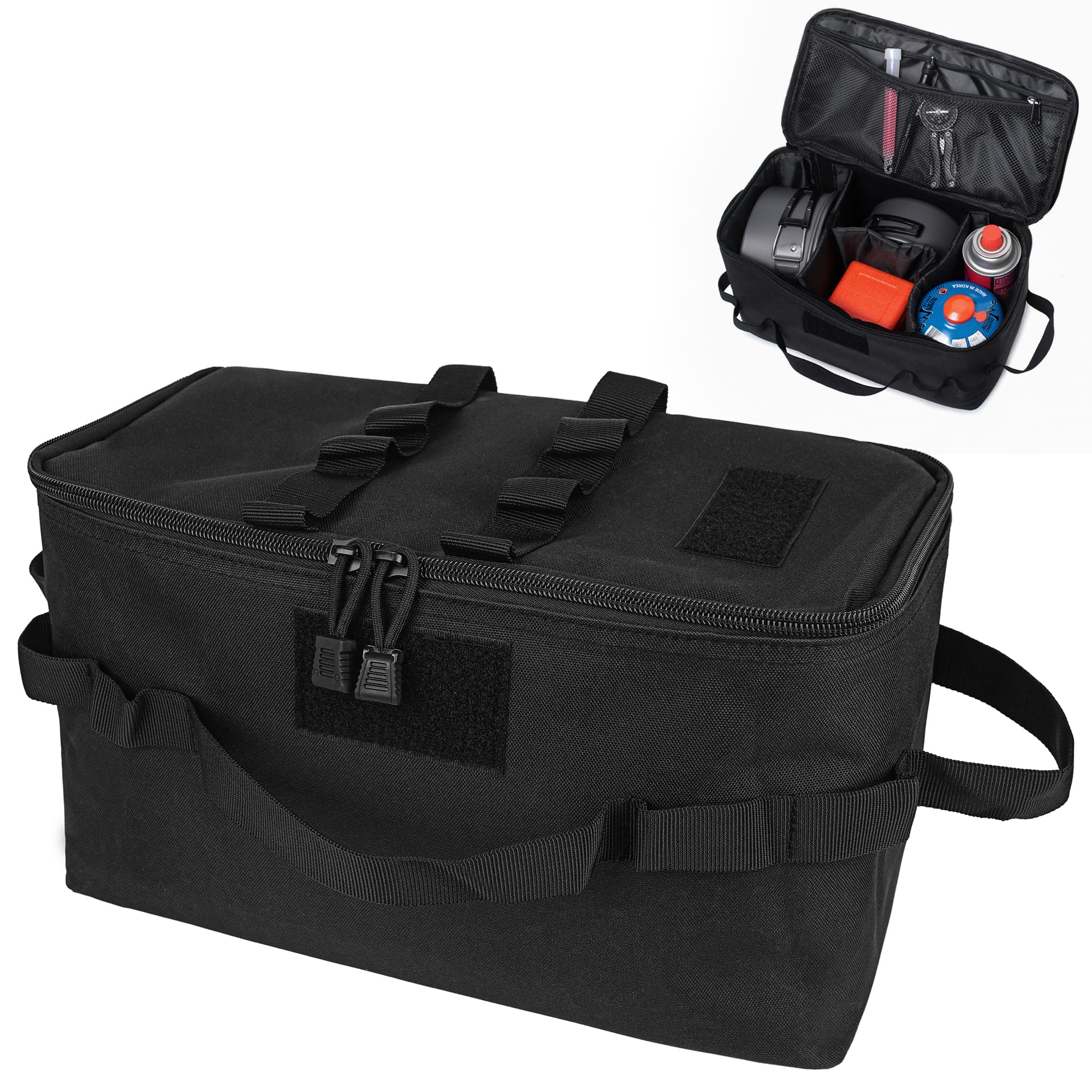 JANKOW Camping Storage Bags, Utility Tote Bag for Campings Cookware Organizer, Trunk Organizer with Shoulder Strap - 1