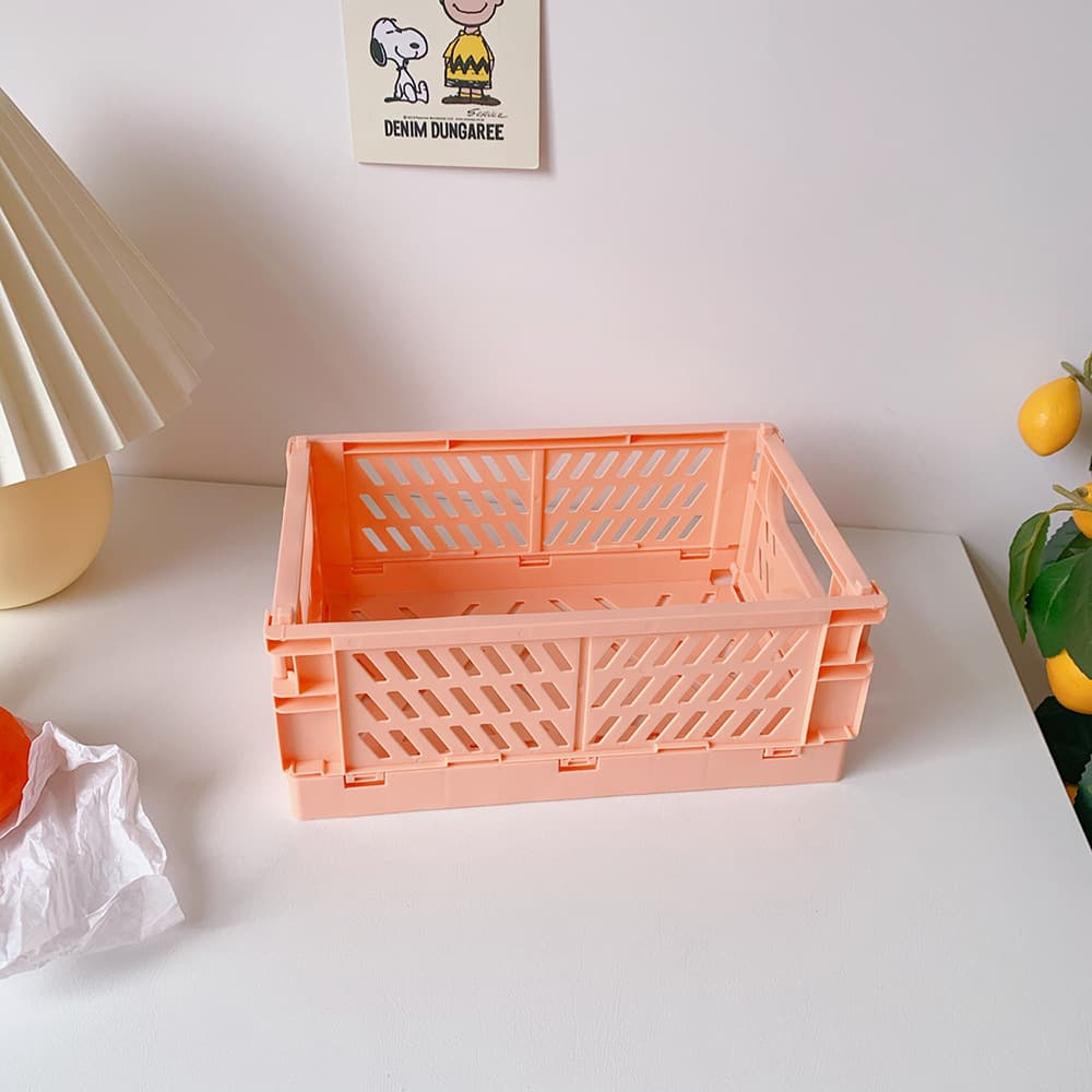 JANKOW Drawer Organizers, Plastic Foldable Baskets, Collapsible Stacking Storage Bins, Plastic Crates for Storage - 3