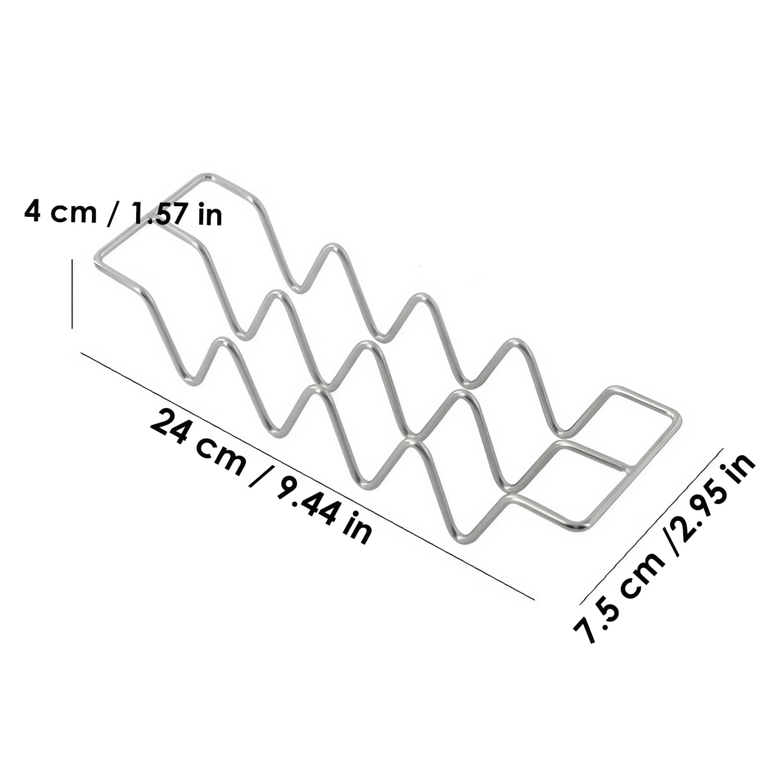 JANKOW Taco Holders set, Stainless Steel Taco Shell Holder Stand, Iron Wire Technology Holder Have More Easy to Take Taco the Great Choice for Dinner - 2