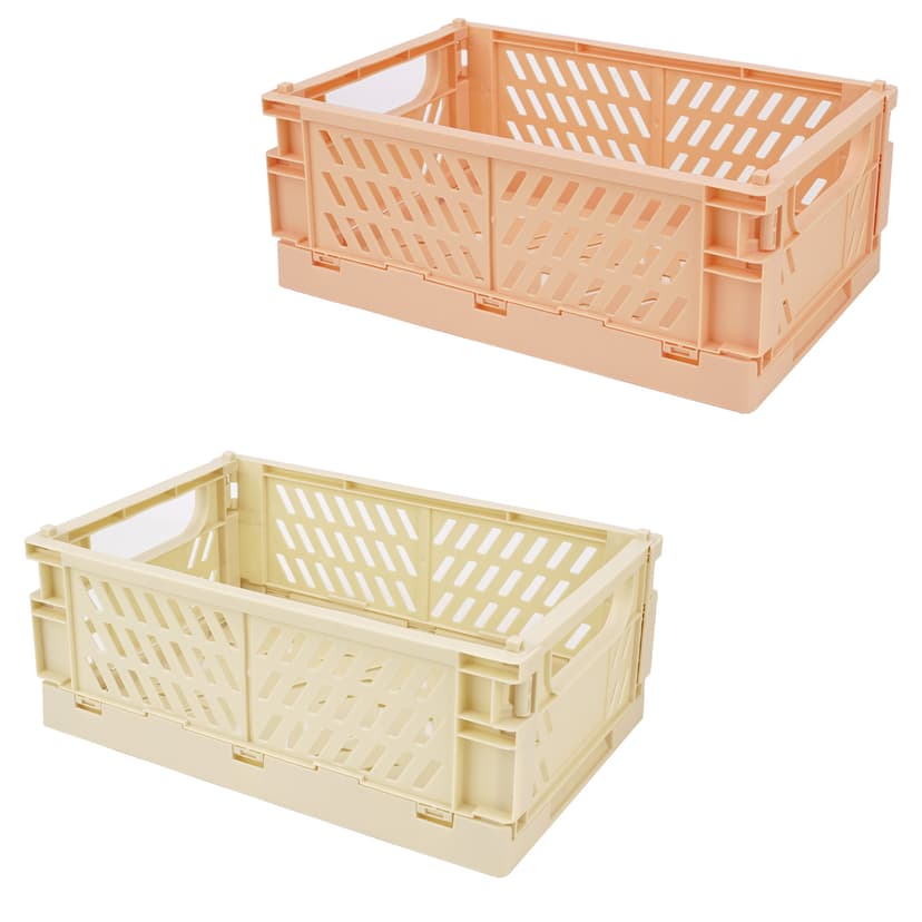 JANKOW Drawer Organizers, Plastic Foldable Baskets, Collapsible Stacking Storage Bins, Plastic Crates for Storage