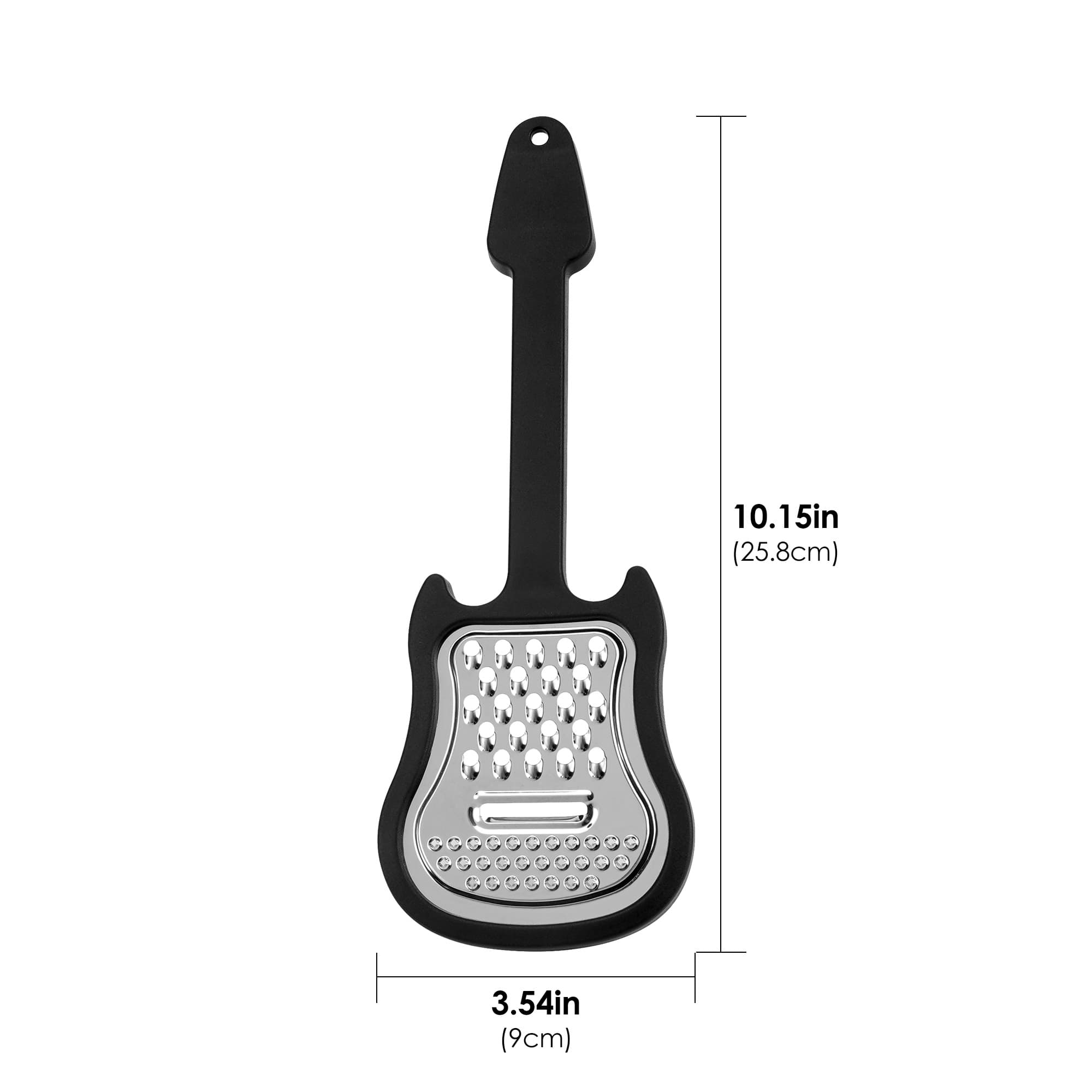 JANKOW 2 Pcs Guitar Style Cheese Grater, Creative Household Paring Scraper, Professional Vegetable Grater for Kitchen ( Black ) - 1