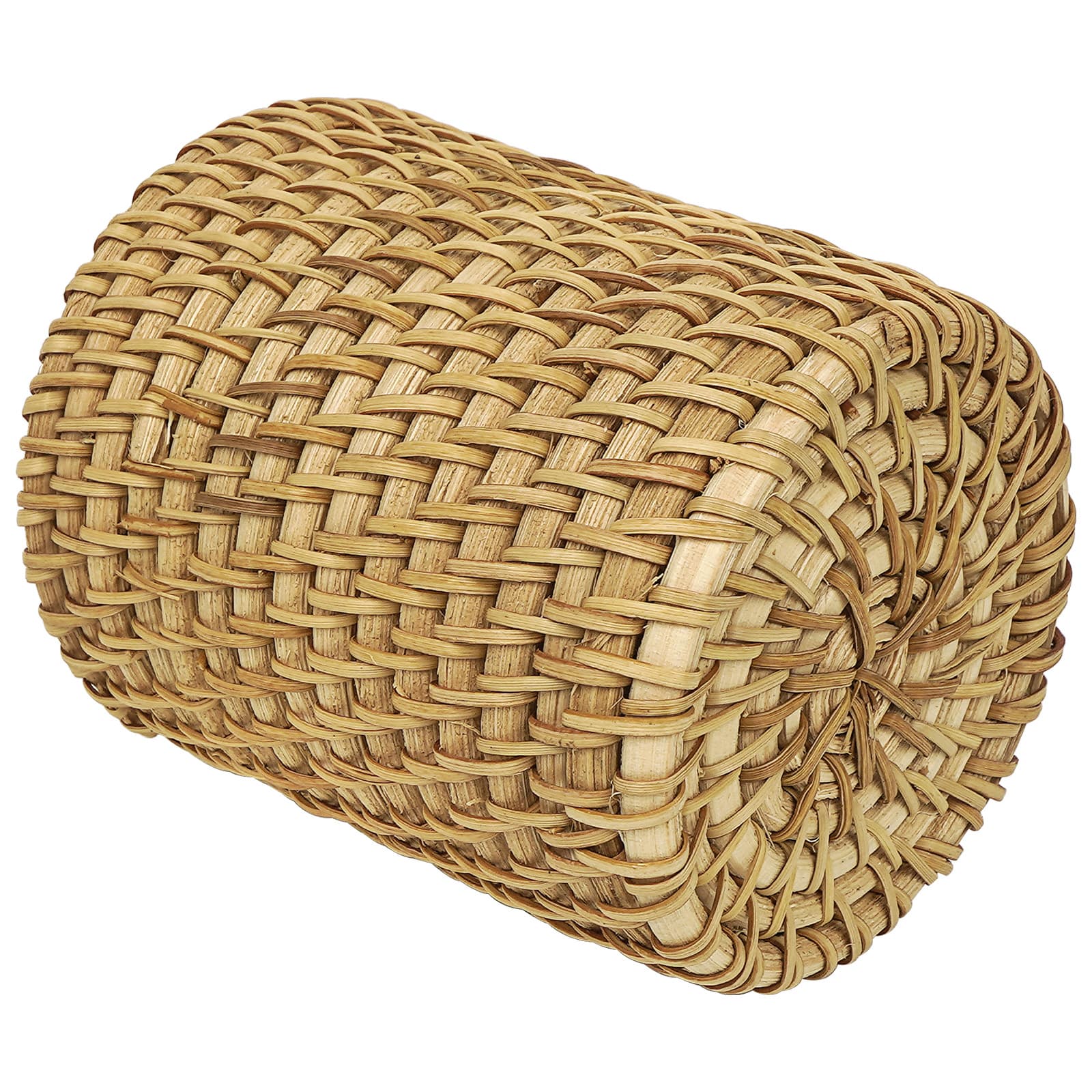 JANKOW Wicker Rattan Pencil Holder, Cylindrical Desk Organizer Cup, Natural Brown, for Office, Vanity, Kitchen, 1-Pack - 6