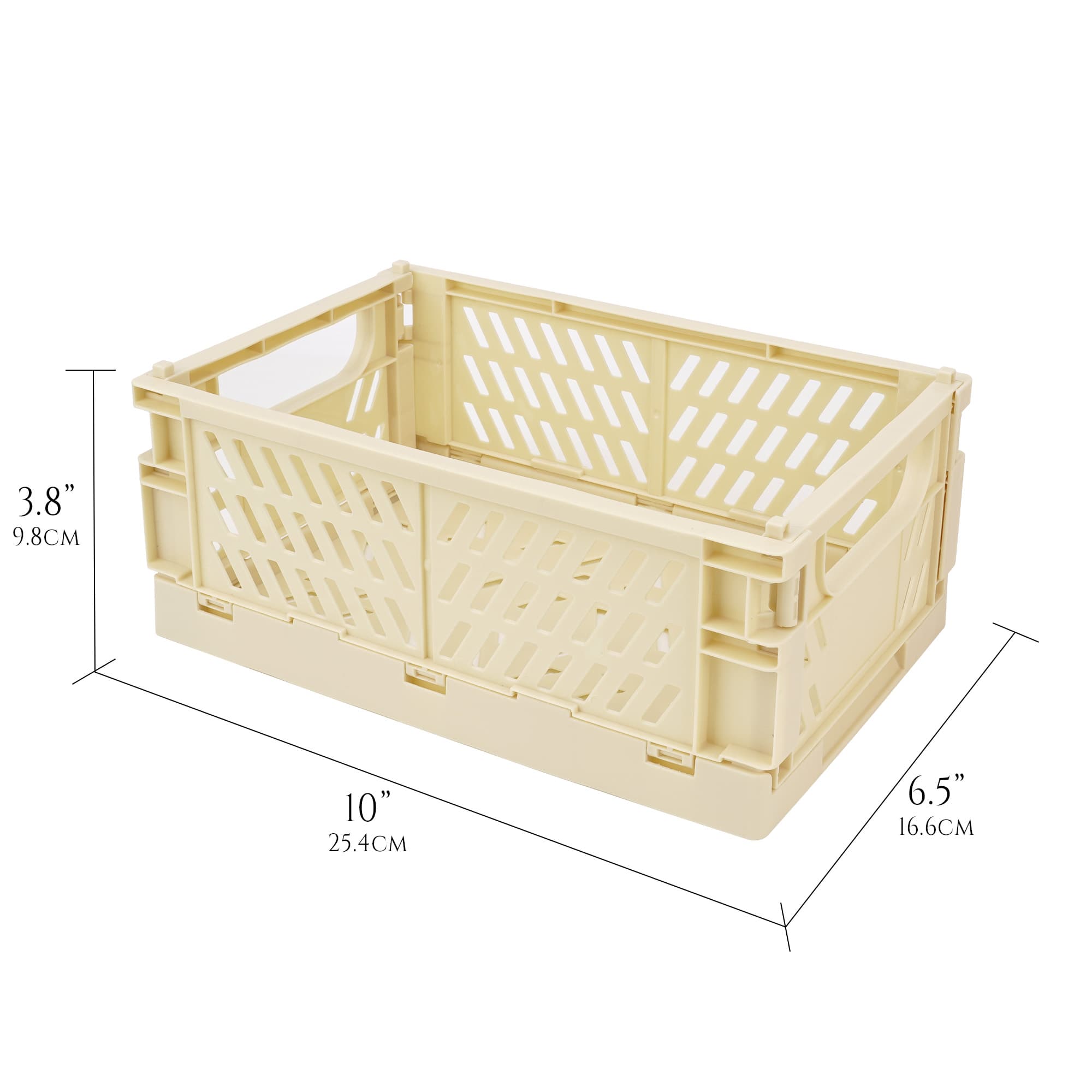 JANKOW Drawer Organizers, Plastic Foldable Baskets, Collapsible Stacking Storage Bins, Plastic Crates for Storage - 1